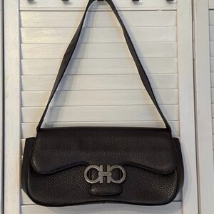 Salvatore Ferragamo lined Gancini Leather Shoulder Bag